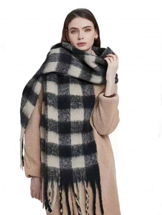 Plaid Fashion Blanket Scarf